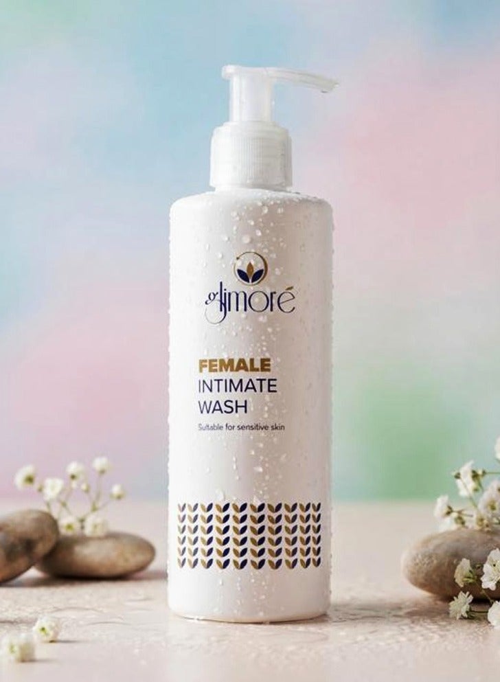Glimore Female Intimate Wash | pH-Balanced Women's Hygiene Care with Aloe Vera, Ginseng & Menthol | Daily Gentle Cleanser for Freshness & Comfort | 250 ML - Image 3